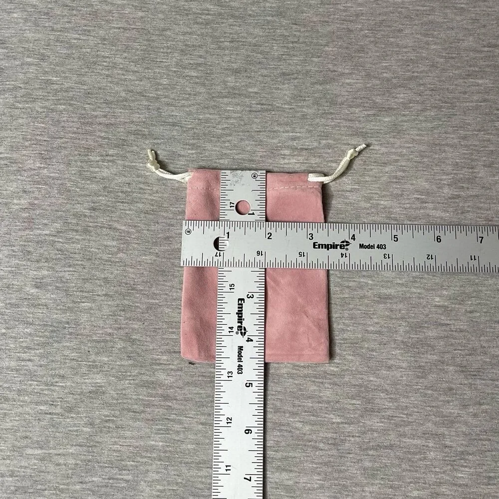 Macy’s Small Dust Pink Velour Gift Pouch Bag 4.5”x3.5”